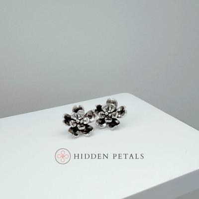 Hidden Petals’ new solid silver earrings